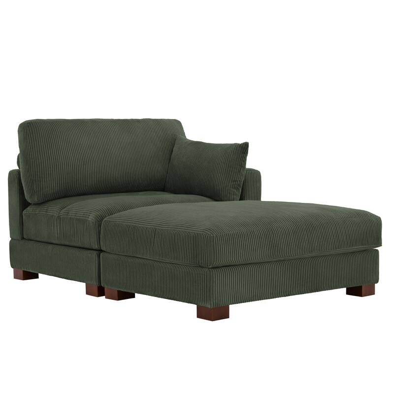 Sectional Sofa Set Modular Couch with Ottomans