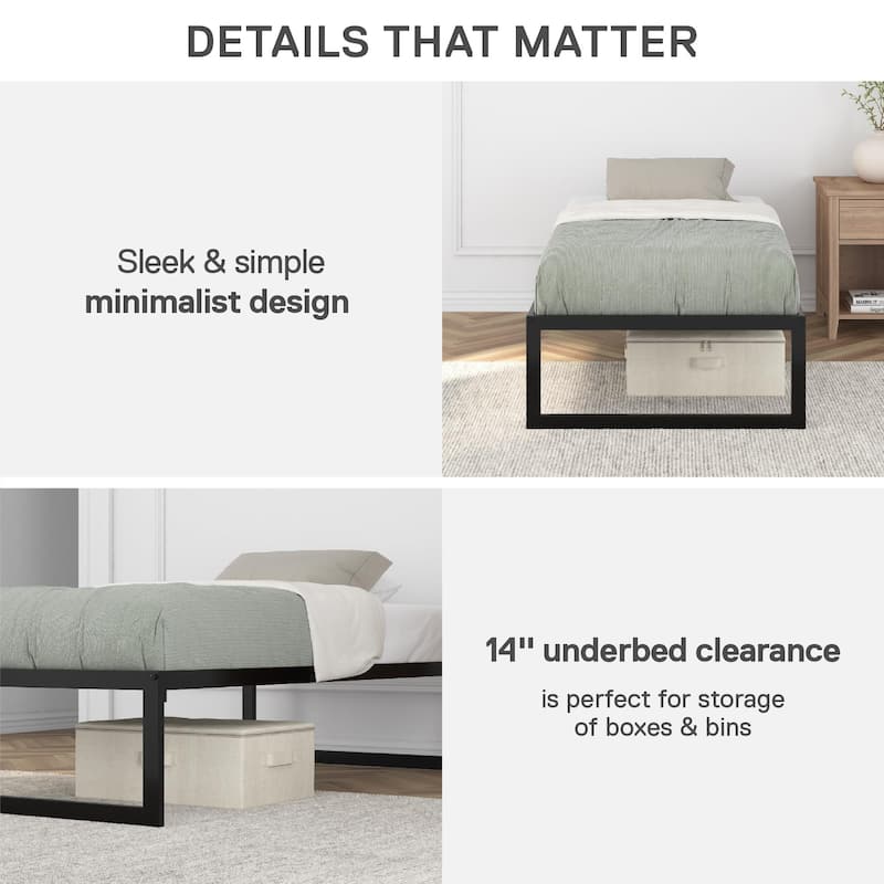 DHP Avey Modern Metal Platform Bed Frame