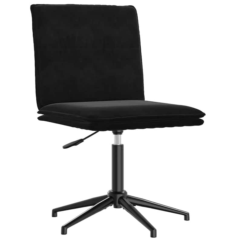 vidaXL Dining Chair Set of 4 Black Velvet (100% polyester), plywood, metal - 7.8 x 6.8 x 13.0