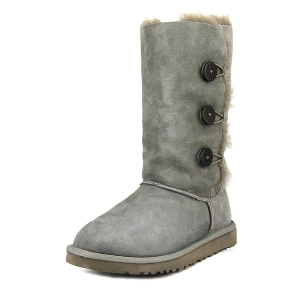 Ugg Australia Bailey Button Triplet Round Toe Suede Winter Boot
