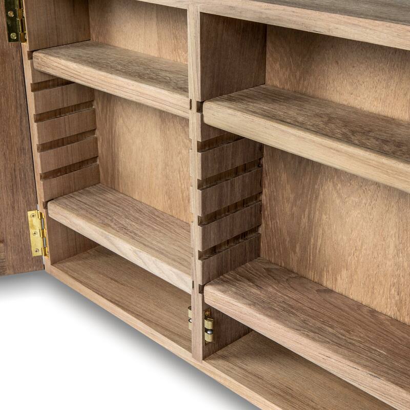 Double Teak Medicine Chest - 22-1/2" W x 15" H x 4-1/2" D