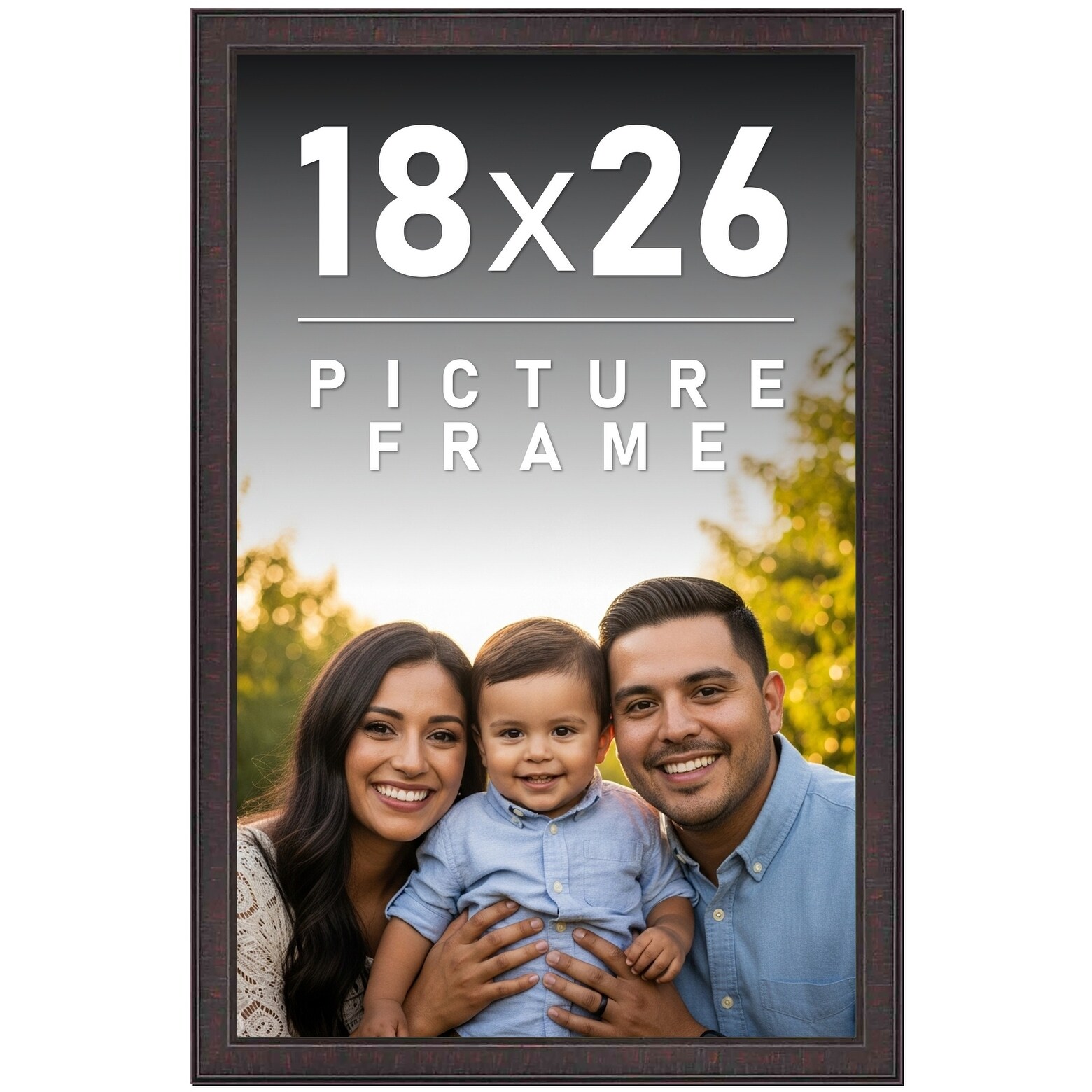 18x26 Frame Brown Picture Frame - Complete Modern Photo Frame Includes