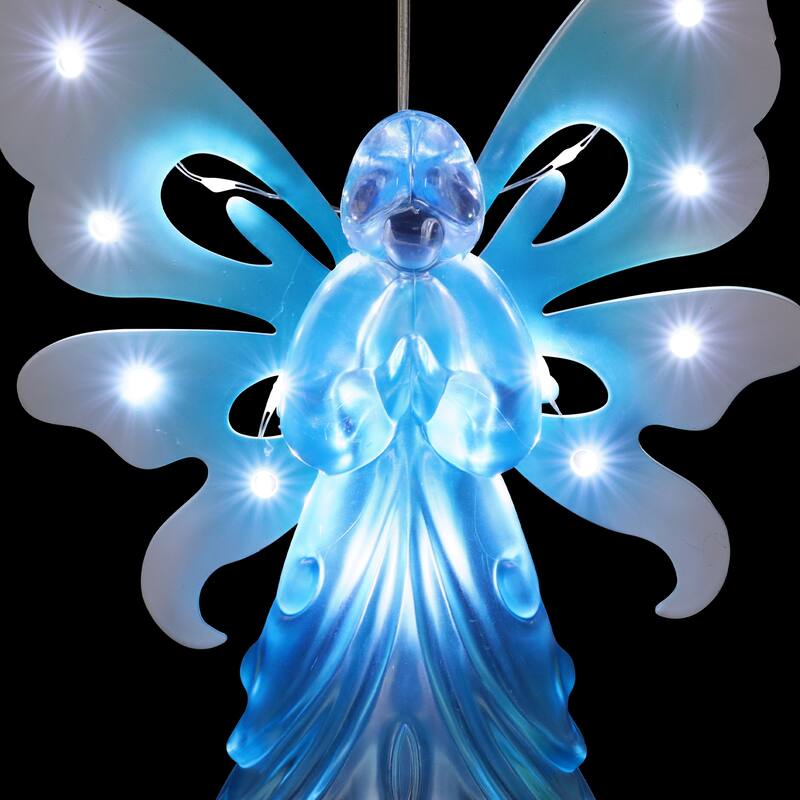 Exhart Large Solar Acrylic Angel Wind Chime, 6.5 by 42 Inches