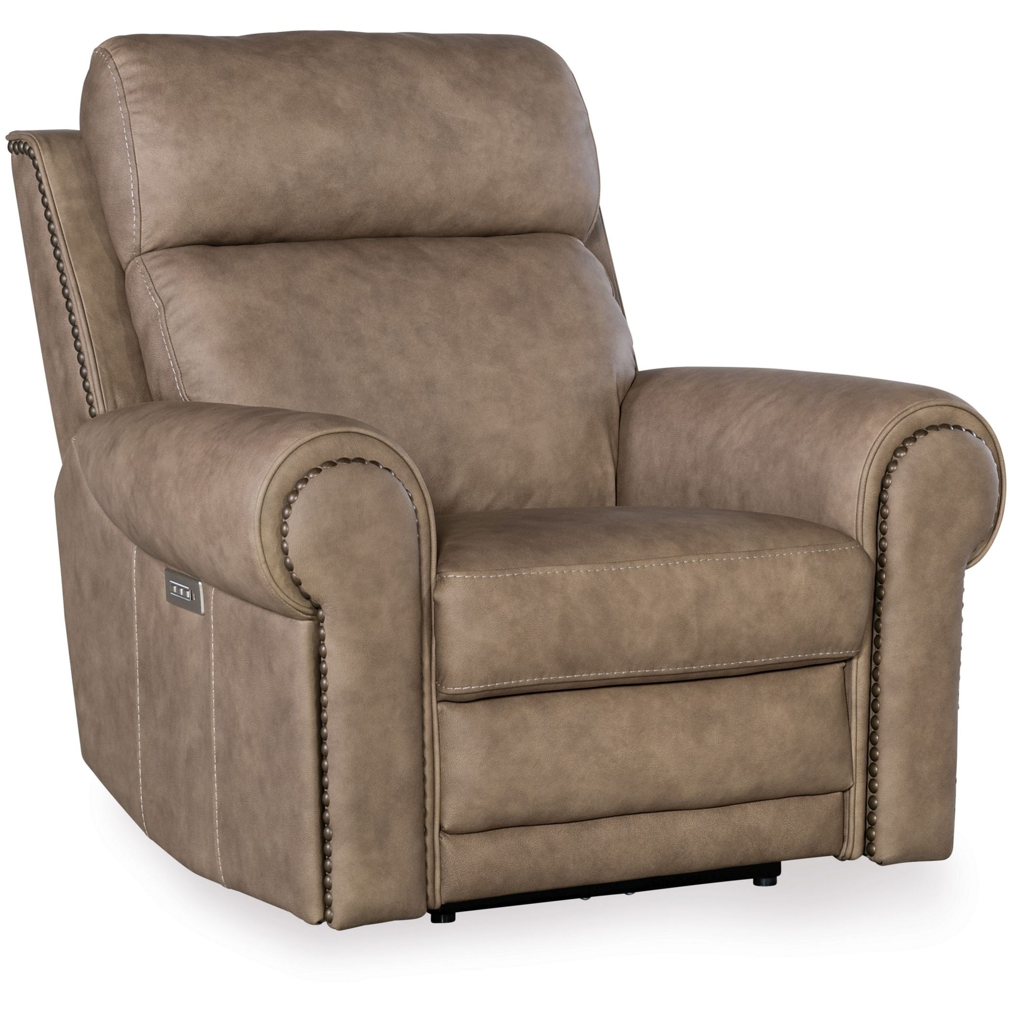 Hooker Furniture SS635-PHZL1 Duncan 43" Wide Metal Framed Leather