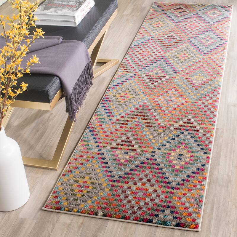 SAFAVIEH Monaco Koika Distressed Boho Rug - 2'2" x 8' Runner - Multi/Beige
