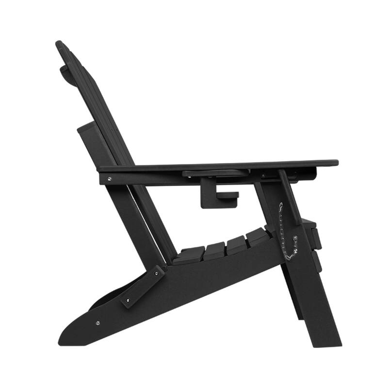 Vrakae Adjustable and Folding Adirondack Chair with Cup Holder