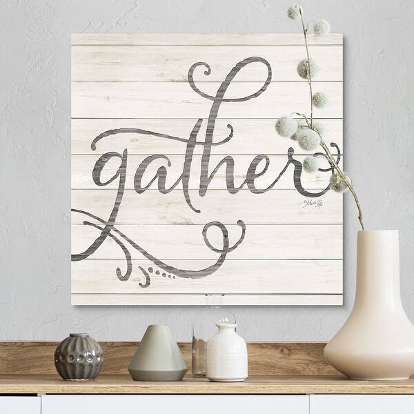 Shop Simple Words Gather Canvas Wall Art Overstock 25491810