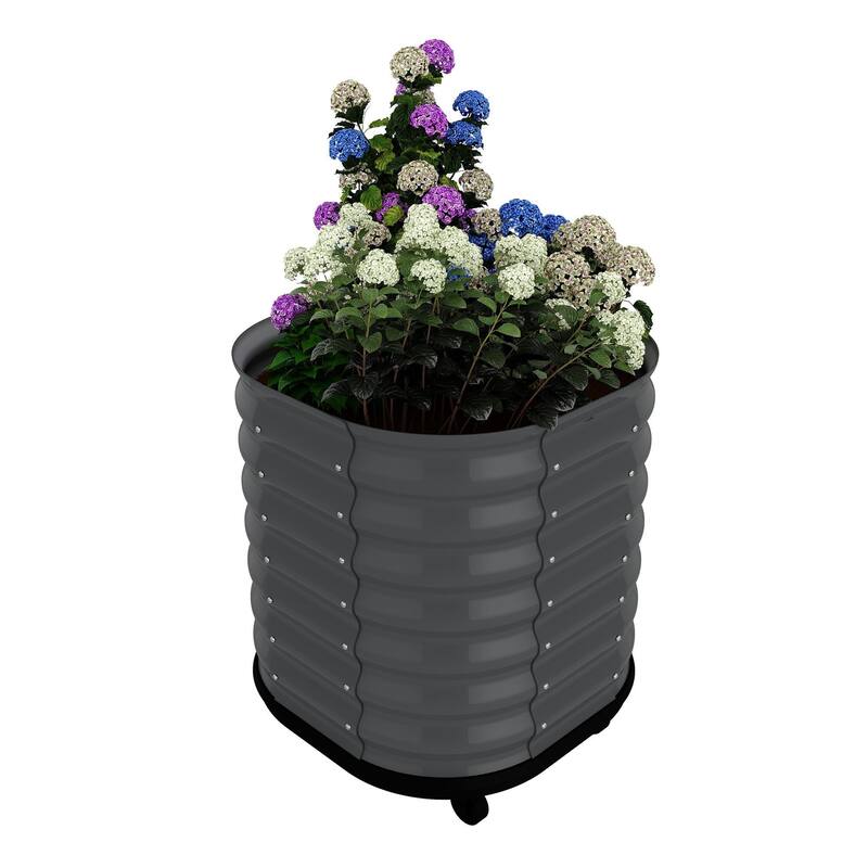 Roll & Grow Planter, with 360° Wheels - Grey - 23.6*23.6*27.5in
