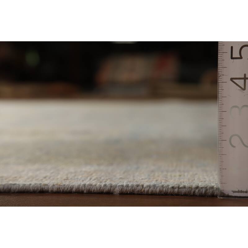 Hand Knotted Oriental 100% Wool Carpet Transitional All-Over Navy Blue & Blues Oushak Area Rug - 12' 1'' X 8' 11''