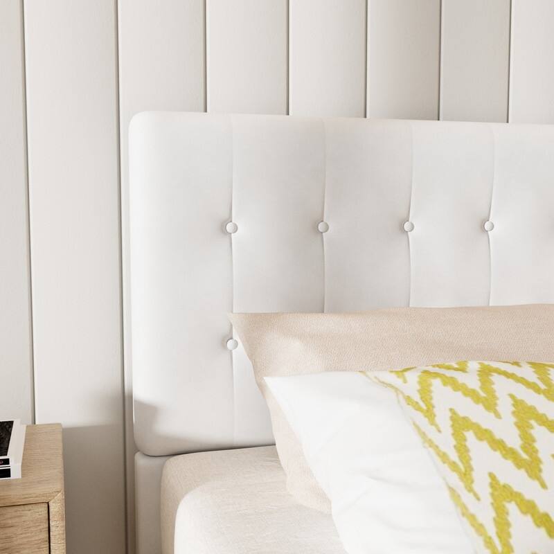 Plywood Frame Upholstered Platform Bed with Lift-up Storage