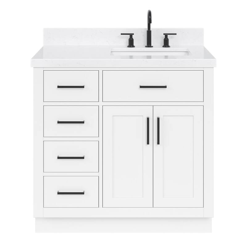 Ariel T036SRCQRVO Hepburn 36" Free Standing Single Basin Vanity Set