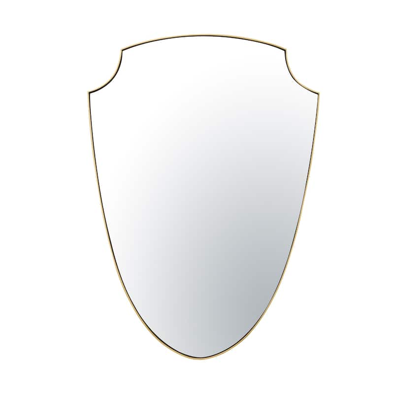 Shield Your Eyes 24x34 Shield-Shaped Mirror - Gold