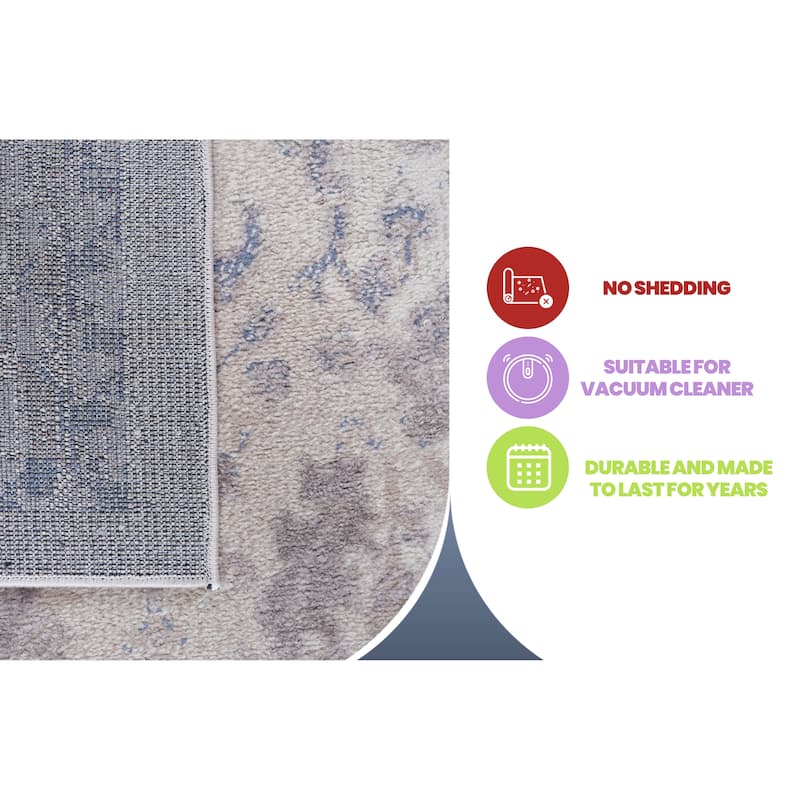 PAYAS Collection Brown / Beige / Traditional Non-Shedding Runner Rug