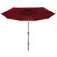 11FT Solar LED Lighted Patio Umbrella with 8 Ribs