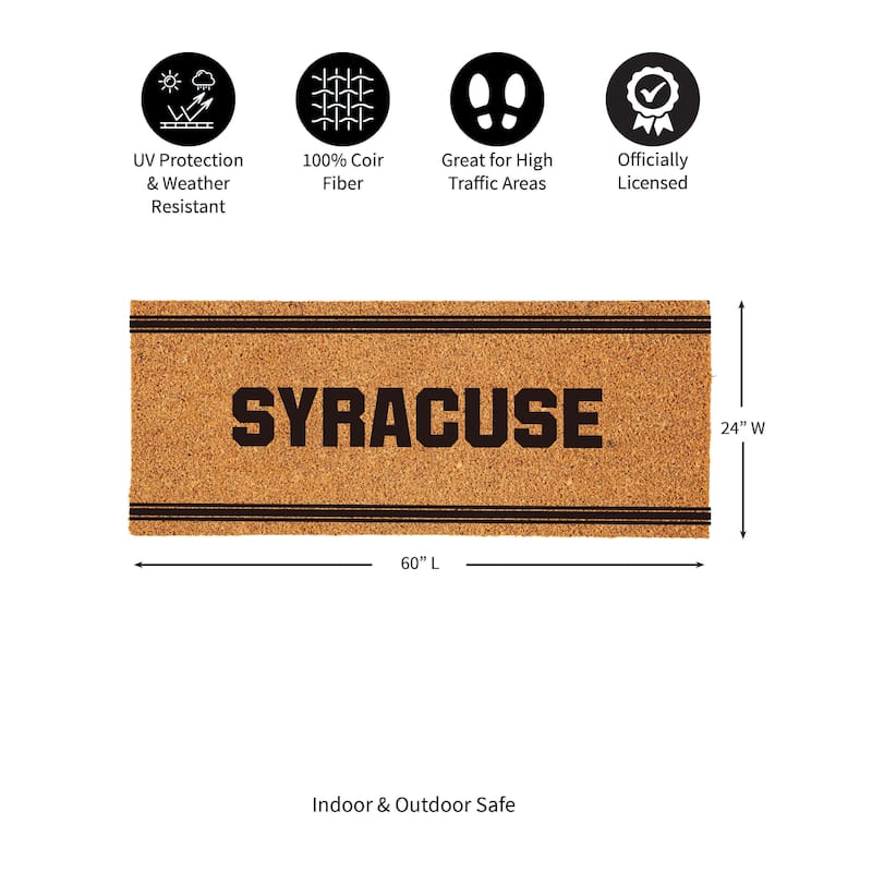 Syracuse University Monochrome Indoor/Outdoor Coir Door Mat