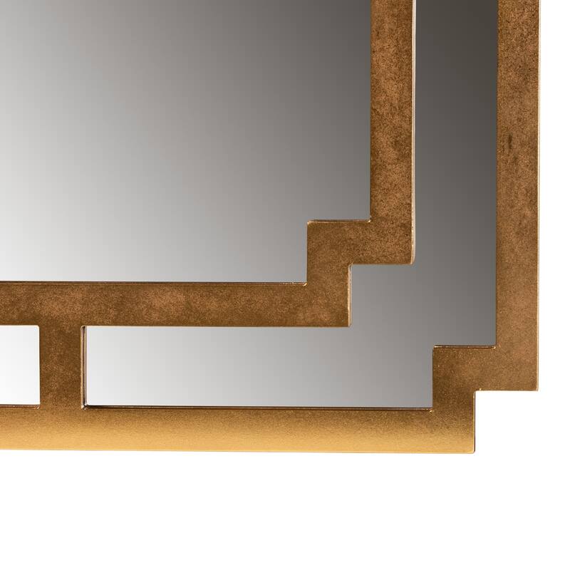 Dayana Modern and Contemporary Antique Gold Finished Wood Accent Wall Mirror