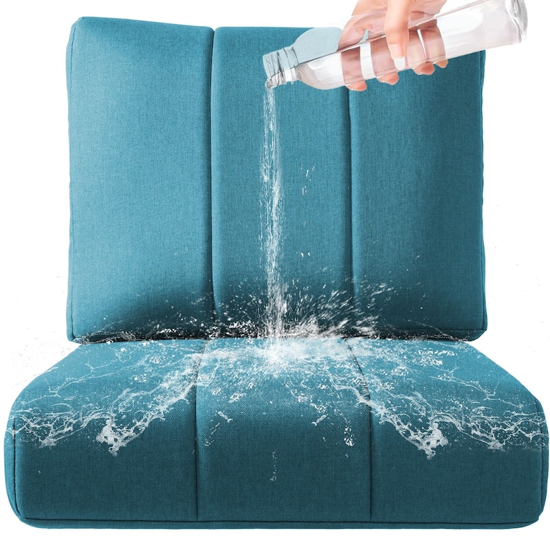 Ivora 24" W x 24" D x 6" T Water & Fade Resistant Outdoor Lounge Chair Replacement Cushion Set
