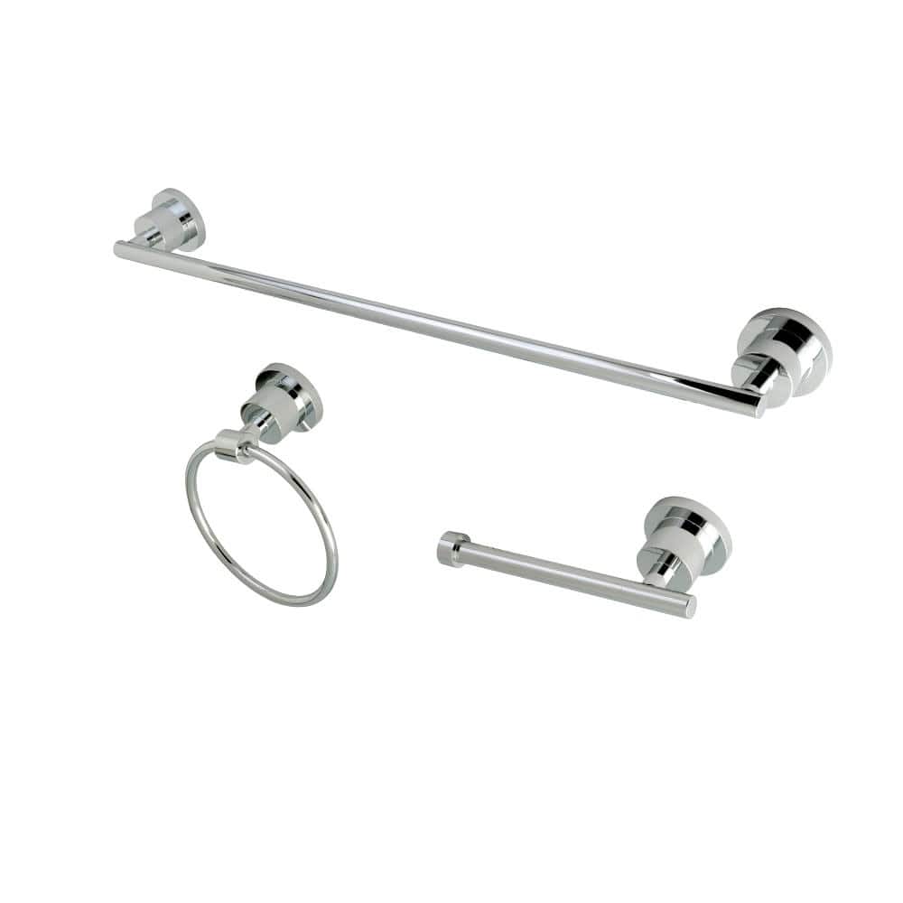 Kingston Brass Concord 3 Piece Bathroom Package with 24" Towel Bar,
