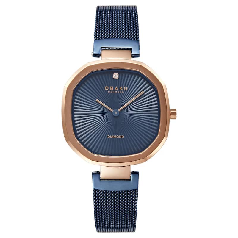 Obaku Women's Brilliant Blue Dial Watch - V277LXVLML - 6 (36)