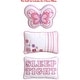 preview thumbnail 2 of 8, Cami Butterfly Cotton Pink Floral Quilt Bedding Set With Decorative Throw Pillows