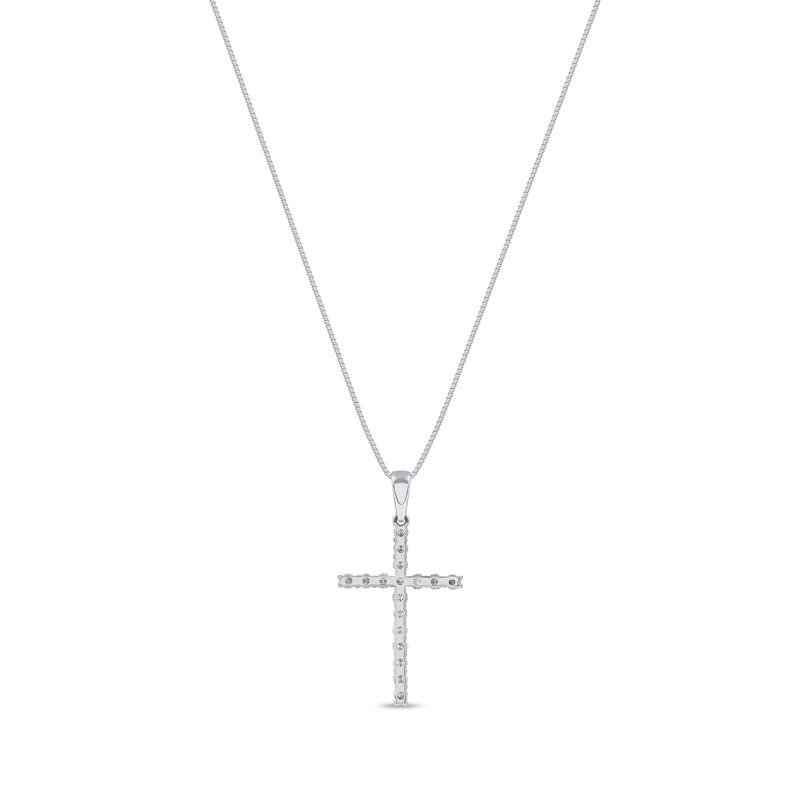 1/4ct TDW Lab-grown Diamond Cross Pendant Necklace in 14k Gold for Women