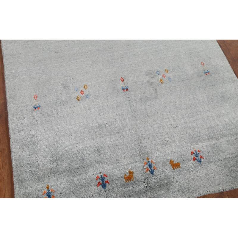 Gabbeh Oriental Area Rug Handmade Wool Carpet - 3'6"x 6'6"