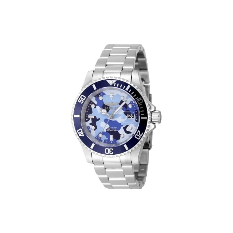Invicta Men's 48570 Pro Diver Quartz 3 Hand Camouflage, Blue Dial Watch - Camouflage