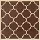 preview thumbnail 54 of 100, SAFAVIEH Courtyard Maryanne Indoor/ Outdoor Waterproof Patio Backyard Rug 7'10" x 7'10" Square - Dark Brown