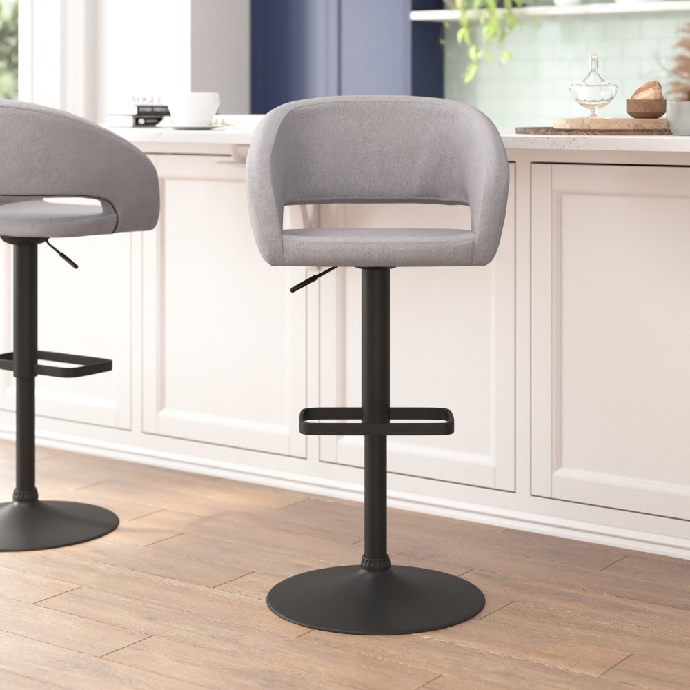 Grey bar clearance stools with arms