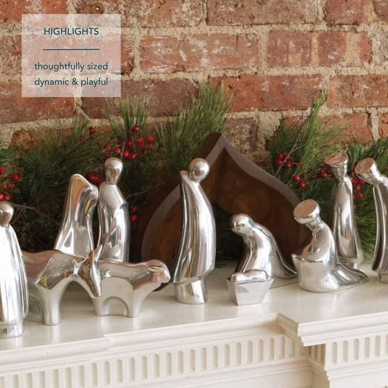 Nambe Nativity Scene Figurines