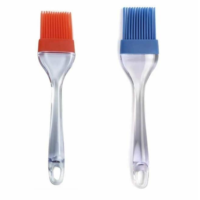 Norpro Flat Silicone Bristle Head Sauce Basting Brush - Combo (1 of each)