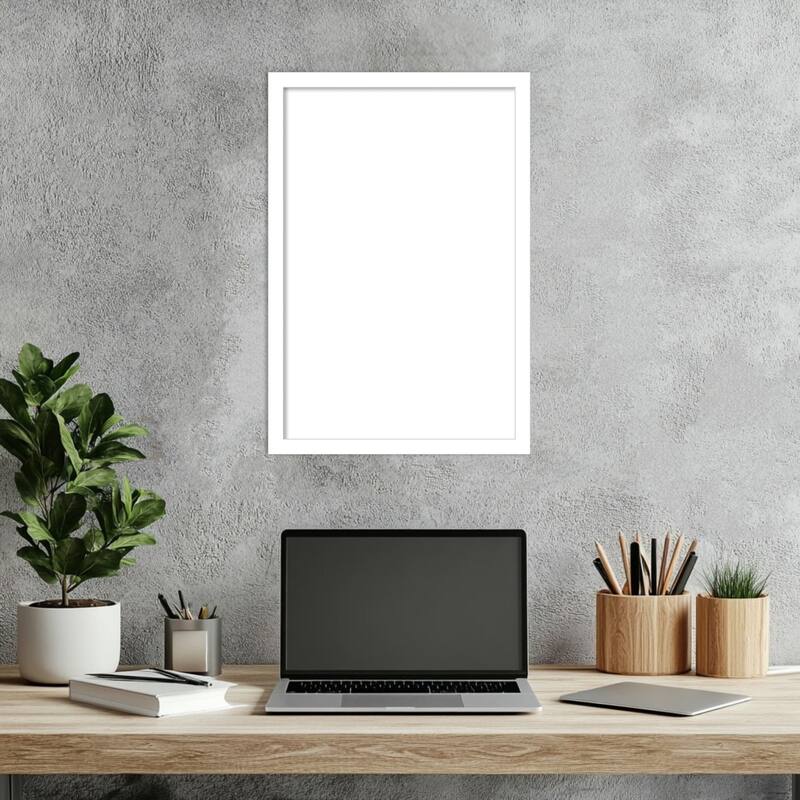 Amanti Art Svelte Clay Grey Framed Dry Erase Magnetic Board