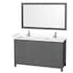 Option Dark Gray / White Cultured Marble Top / Brushed