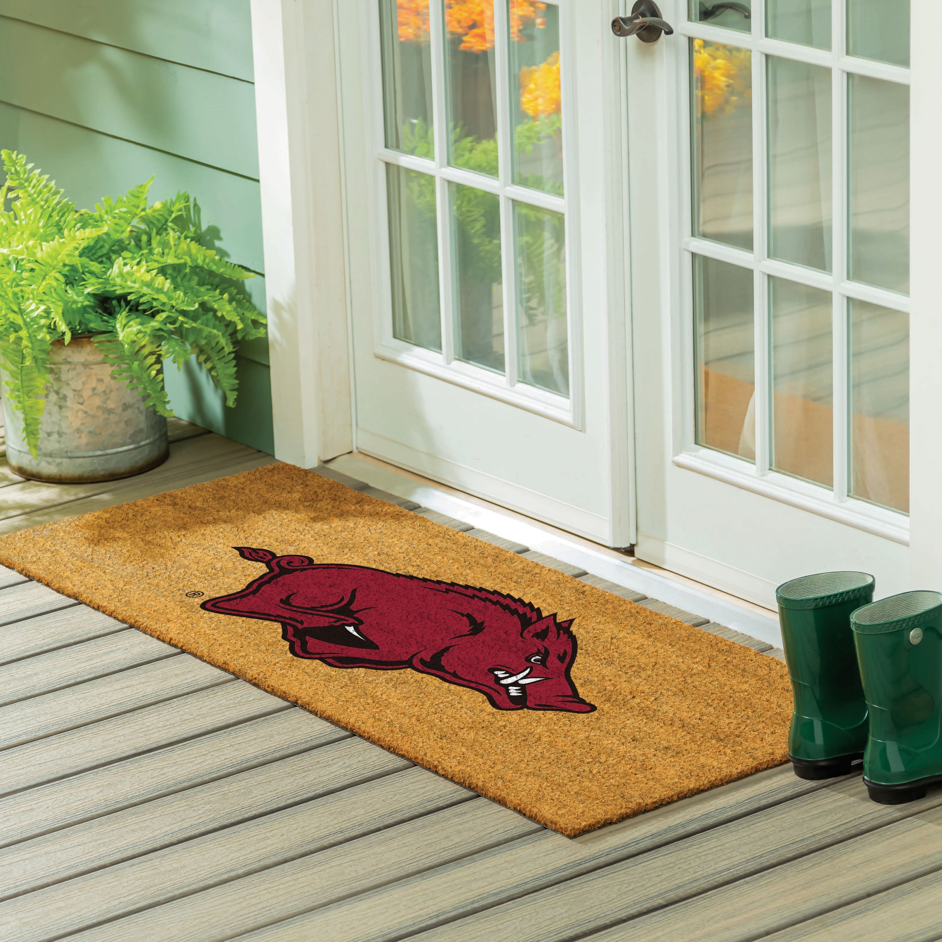 University of Arkansas Full Color Indoor/Outdoor Coir Mat