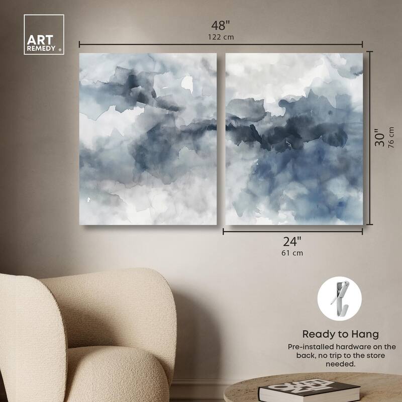 Calming Tides Canvas Set of 2 by Art Remedy, Gallery Wrapped