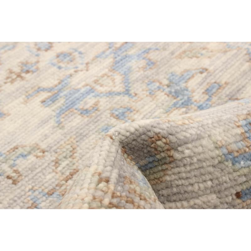 ECARPETGALLERY Hand-knotted Mystique Light Grey Wool Rug - 2'5 x 7'10