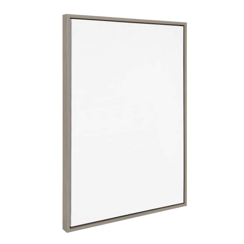 Kate and Laurel Sylvie Blank Framed Canvas - 23x33 - Grey