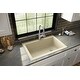 preview thumbnail 5 of 64, Karran Drop-In Quartz 33 in. 1-Hole Single Bowl Kitchen Sink Kit