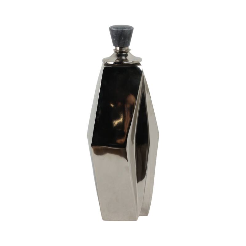 Aluminum Marble Vase Geometric Sculptural Bold Angular Design Interior