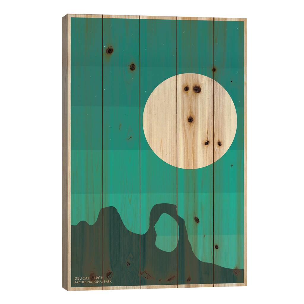 Arches Print On Wood by Jazzberry Blue - Multi-Color