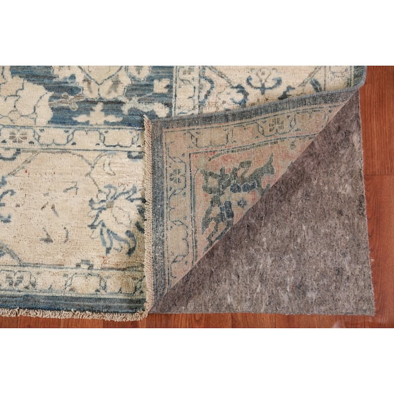 Blue Vegetable Dye Ziegler Oriental Area Rug Hand-Knotted Wool Carpet - 8'4"x 9'9"
