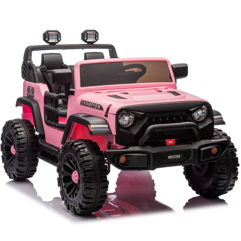 24V Two-Seater Kids Ride On Electric Car W/Parents Control,400w Motor,Provide A Speed Of 1.86-4.35mph For Kids Of 3+