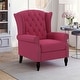 preview thumbnail 3 of 21, Copper Grove Crawley Diamond Button-Tufted Wingback Chair