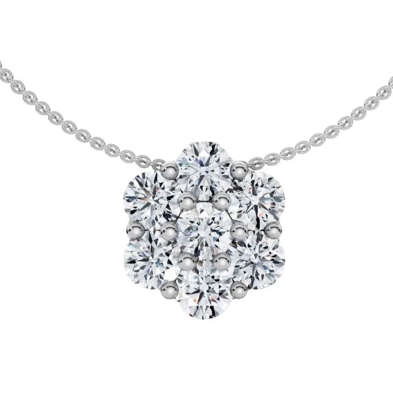 1/2Ct Diamond Pendant Women's Necklace Gold Lab Grown