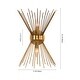 preview thumbnail 10 of 8, Modern Mid-century 2-light Starburst Wall Sconce - Brass