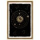 preview thumbnail 29 of 62, Astrology Map, Solar System Planets Modern Black Canvas Wall Art Print for Bedroom 11 x 16 - Gold