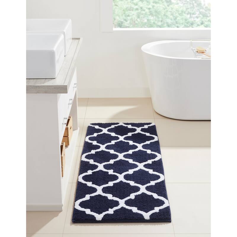 Better Trends Marrakesh Reversible 100% Polyester Tufted Bathroom Rugs – Ultra Soft, Water Absorbent, Machine Washable Bath Mats