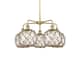 Option Brushed Brass / Clear Glass with Brown Rope