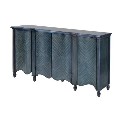 Beck 4-Door Cabinet in Navy
