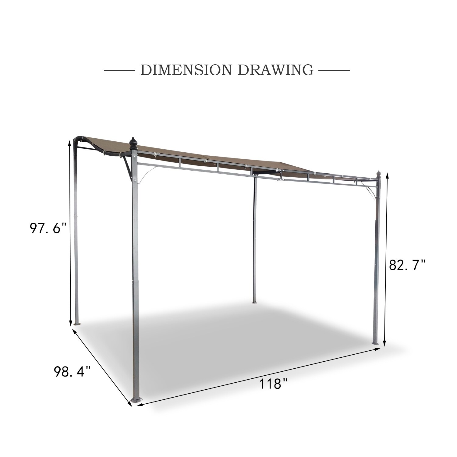 Shop Amarantos Sunshade Awning Gazebo Outdoor Patio Tilt Tent Canopy Shelter Steel Frame For Backyard Deck Overstock 31648234